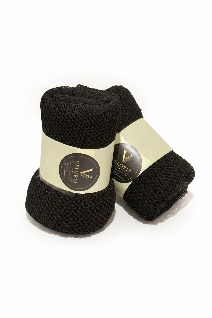 Veloria African Exfoliating Net Sponge – Large (Black & Blue)