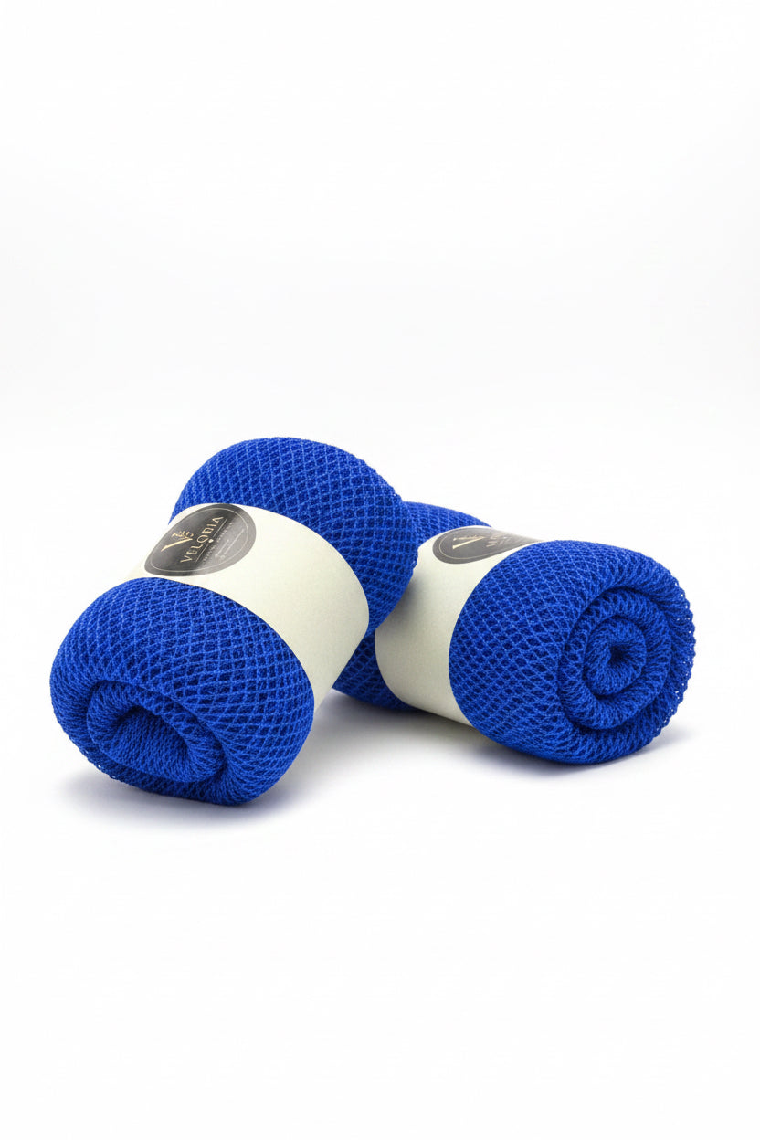 Veloria African Exfoliating Net Sponge – Large (Black & Blue)