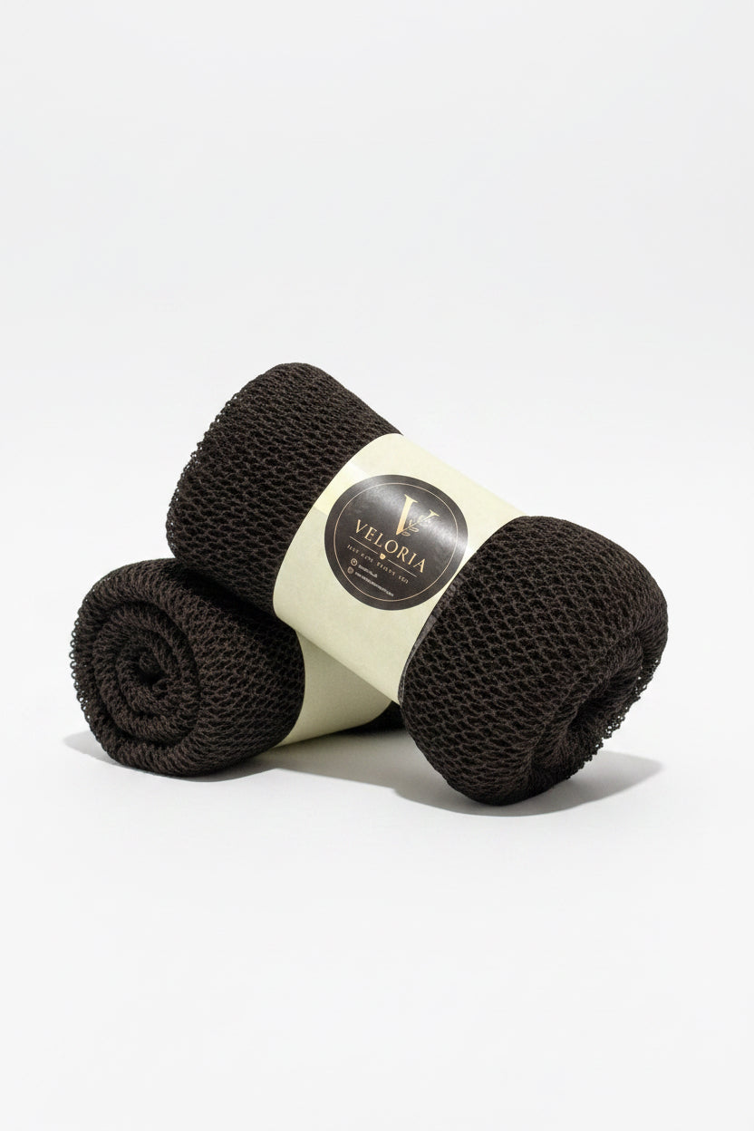 Veloria African Exfoliating Net Sponge – Large (Black & Blue)
