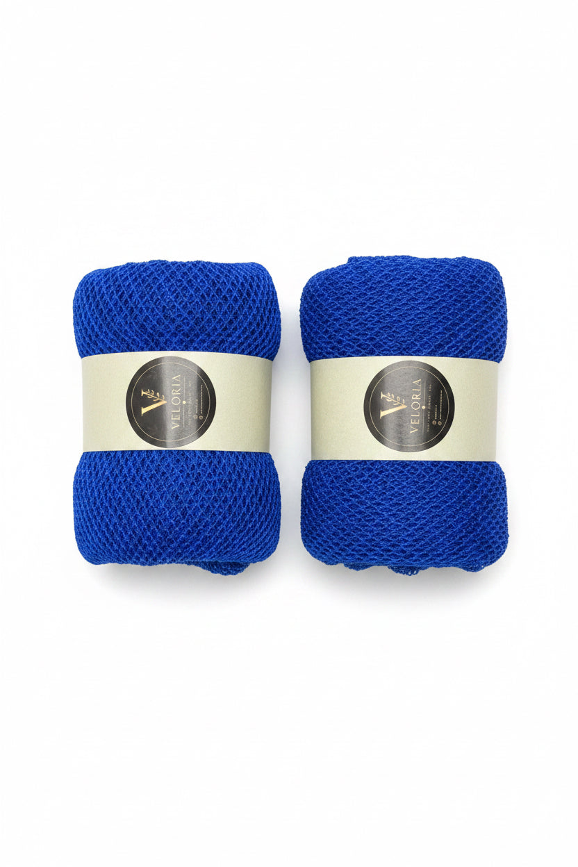 Veloria African Exfoliating Net Sponge – Large (Black & Blue)