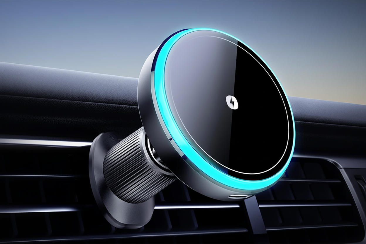 MagSafe Magnetic Car Charger Mount – 15W Fast Charging